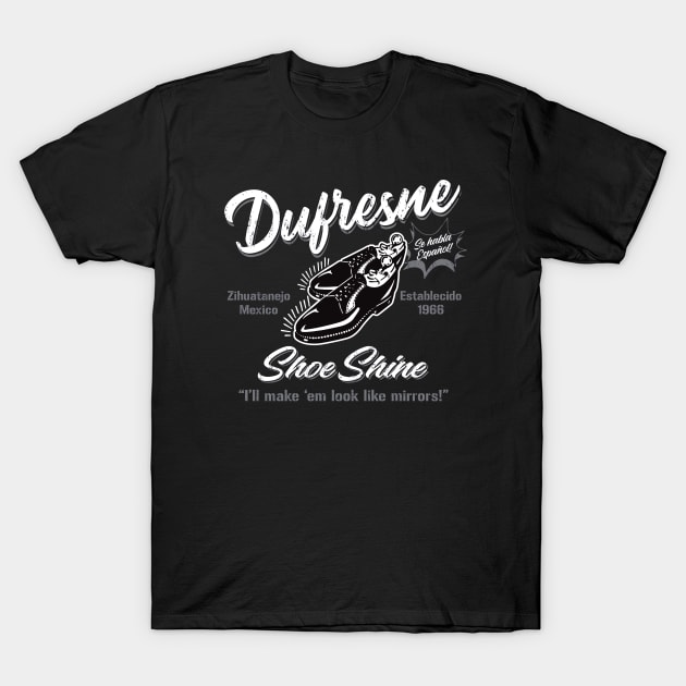 Dufresne Shoe Shine Zihuatanejo Mexico for darks T-Shirt by Alema Art